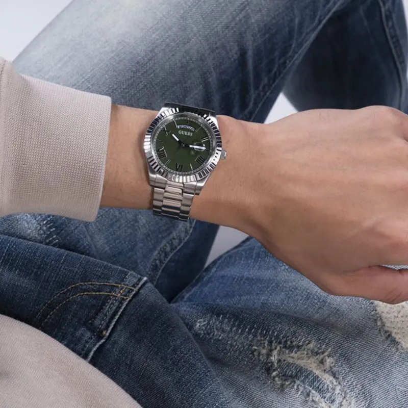 Guess Connoisseur Quartz Blue Sunrey Dial Men's Watch- GW0265G10